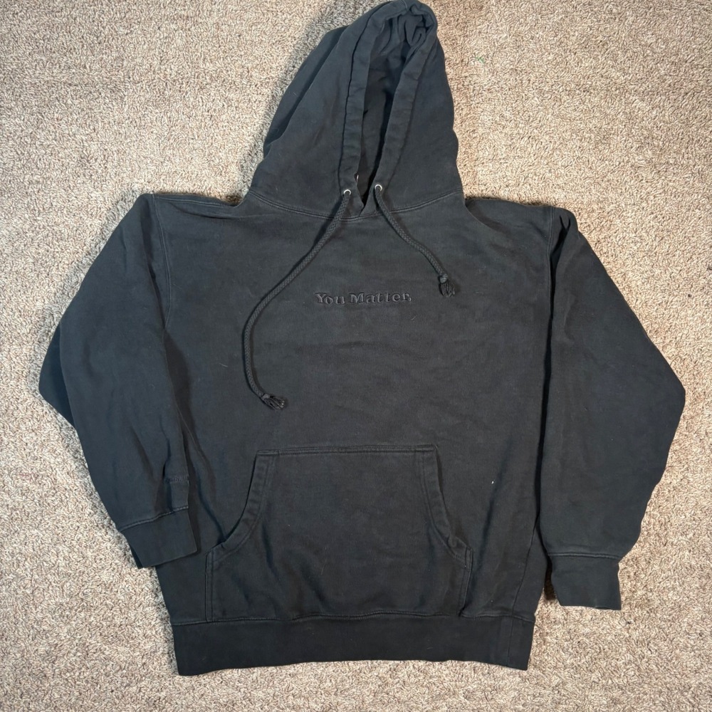 You‎ Matter DEMETRIUS HARMON Hoodie Pullover Sweatshirt Embroidered Black M